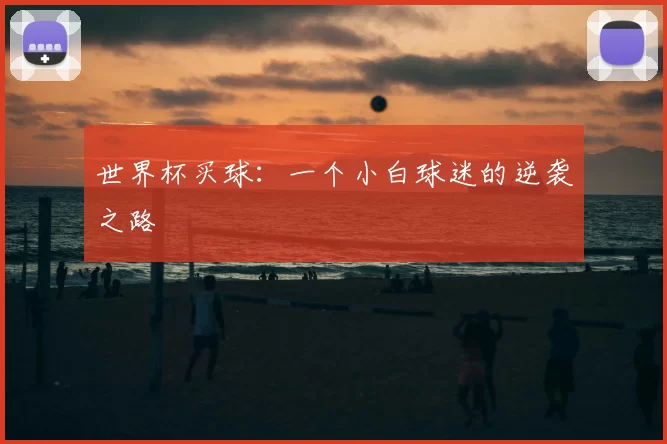 世界杯买球:一个小白球迷的逆袭之路